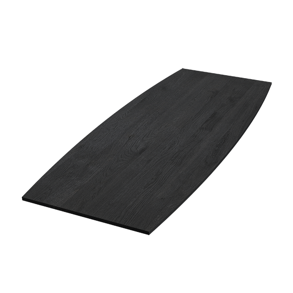 Tischplatte bootsförmig Asteiche geköhlt