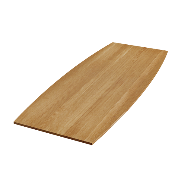 Tischplatte bootsförmig Eiche Premium