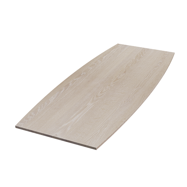 Tischplatte bootsförmig Eiche Premium weiß