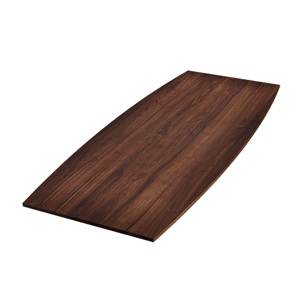 Tischplatte bootsförmig Nussbaum Premium