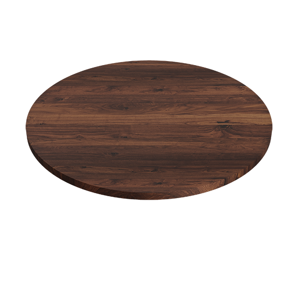 Tischplatte rund Nussbaum Ast