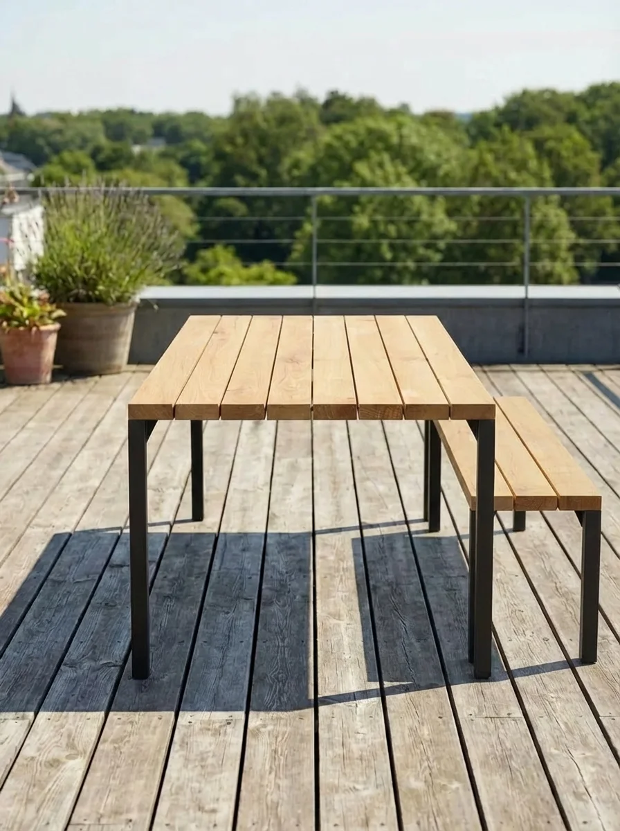 outdoortisch-lola-mit-bank-eiche-natur-gestell-schwarz